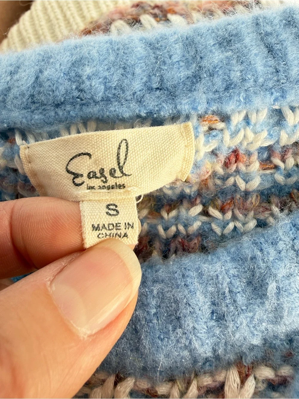 Easel Wool Blend Cropped Sweater - Small